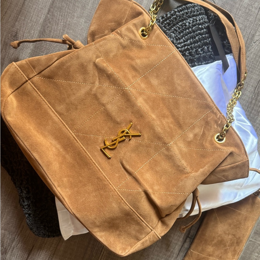 Suede hobo boho satchel tote bag - Picture 10 of 14